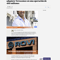 La firma portuguesa Draycott adquiere Verescence en una operacin de 490 millones